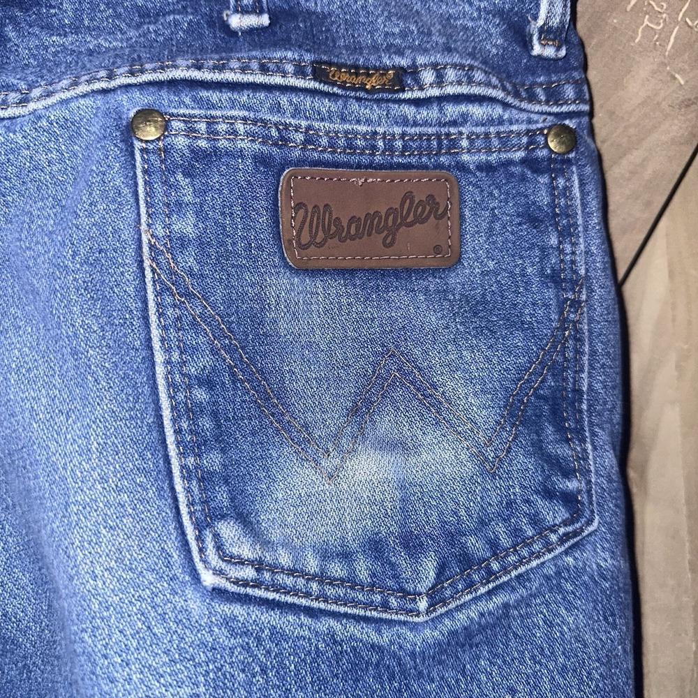 Wrangler Jeans Mens 36x34 36MWZ Performance Cowboy Cut Slim Fit Western Denim